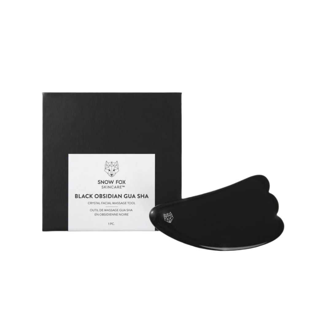Black Obsidian Hot Stone Gua Sha | SNOW FOX SKINCARE