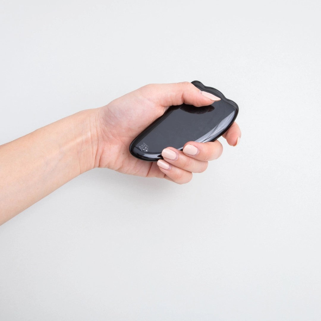 Black Obsidian Hot Stone Gua Sha | SNOW FOX SKINCARE