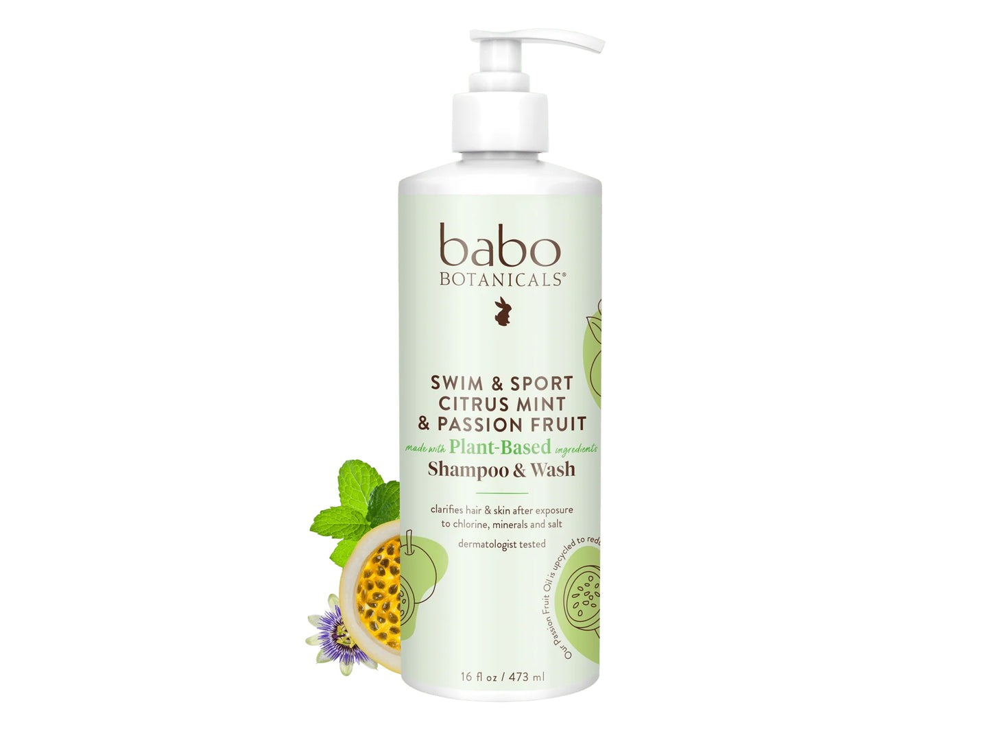 Swim & Sport Citrus Mint & Passion Fruit Shampoo & Wash - 16oz | BABO BOTANICALS