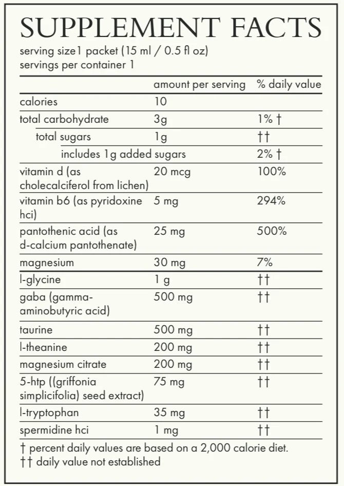 Calm (Beauty) Spermidine & Taurine Daily Supplement | AGENT NATEUR