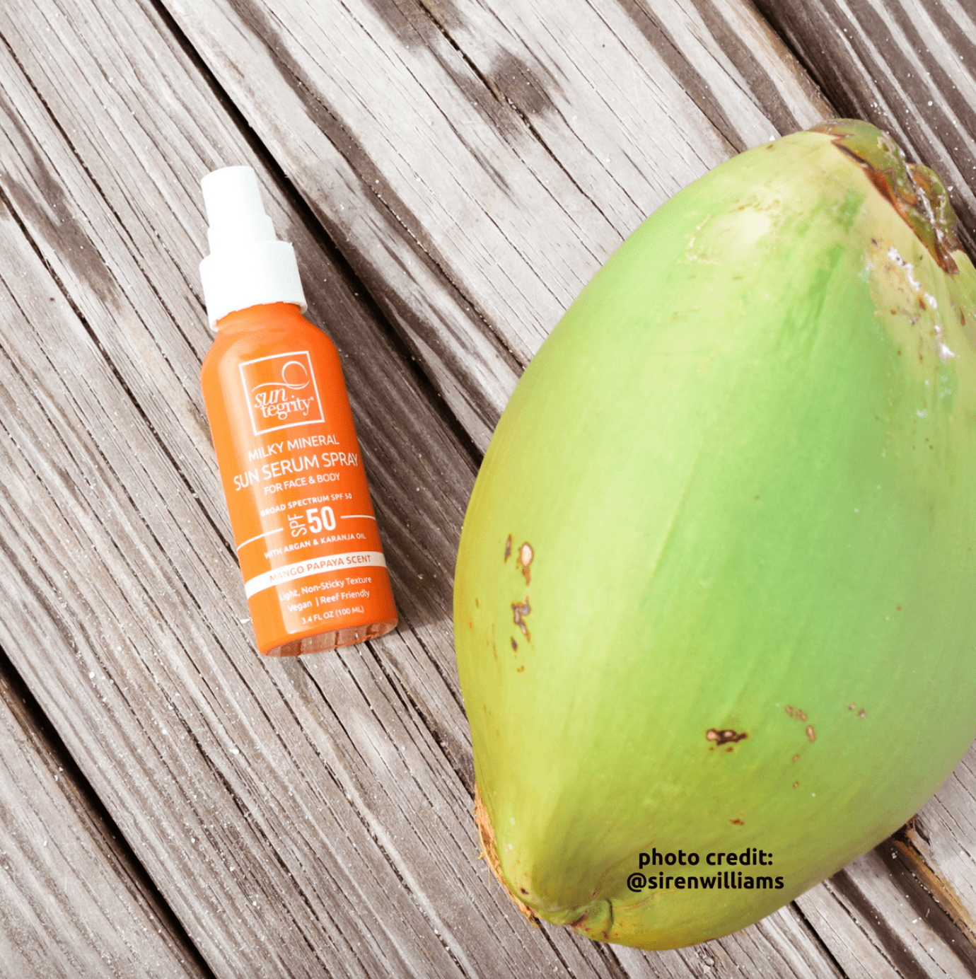 Milky Mineral Sun Serum Spray, Broad Spectrum SPF 50 | SUNTEGRITY