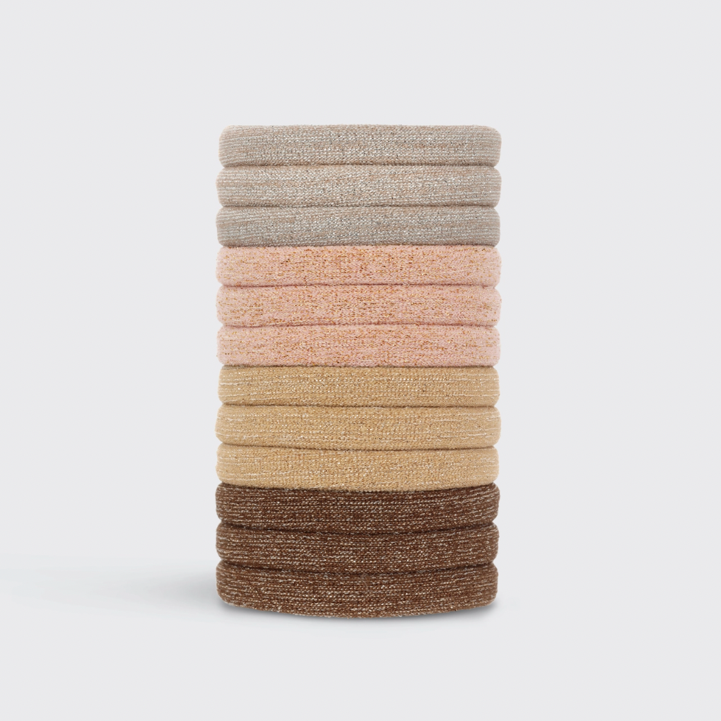 Recycled Nylon Glitter Hair Elastics | KITSCH