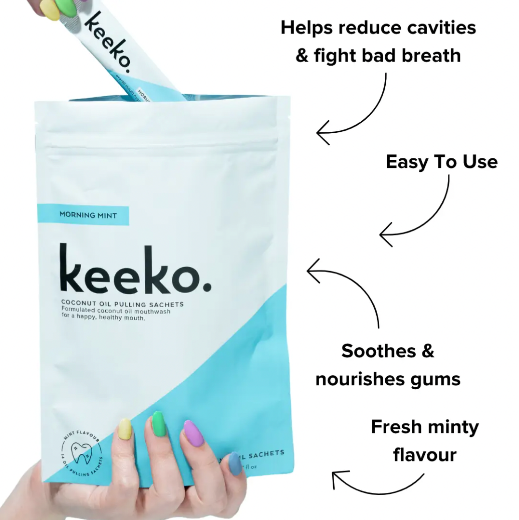 Morning Mint Oil Pulling Sachets | KEEKO
