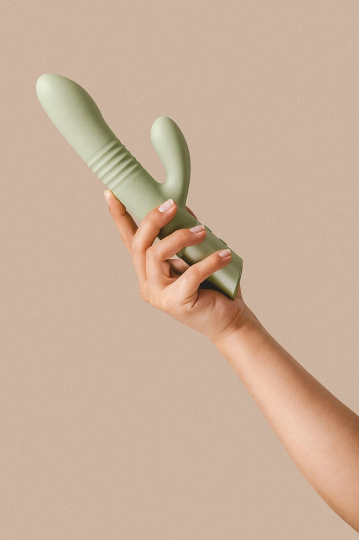 Yarrow Thrusting Rabbit Vibrating Dildo | THE NATURAL LOVE COMPANY