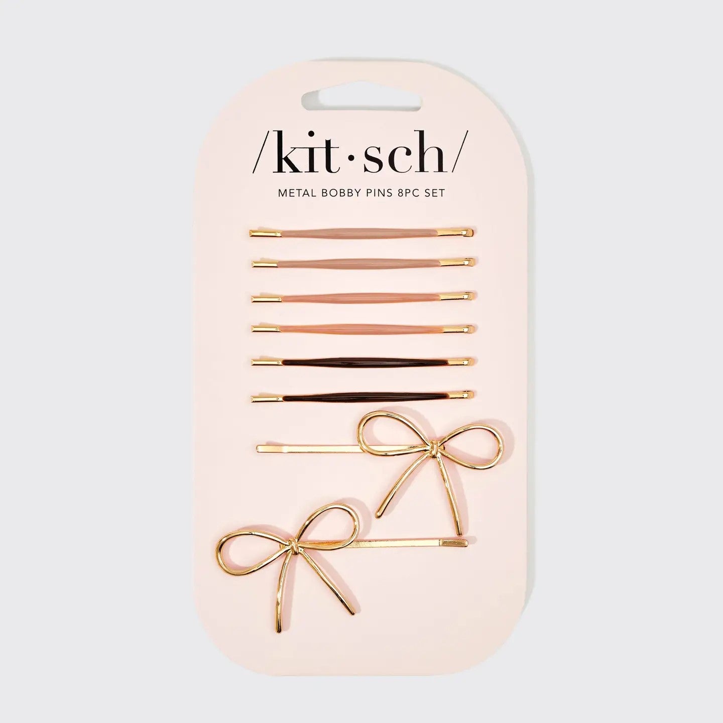 Metal Enamel Cloud & Bow Bobby Pins 8pc Set | KITSCH