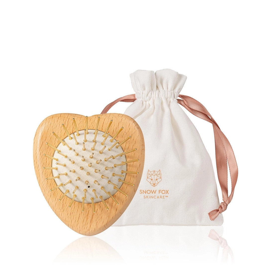 Gua Sha Hair & Scalp Brush Love Heart Wooden Edition | SNOW FOX SKINCARE