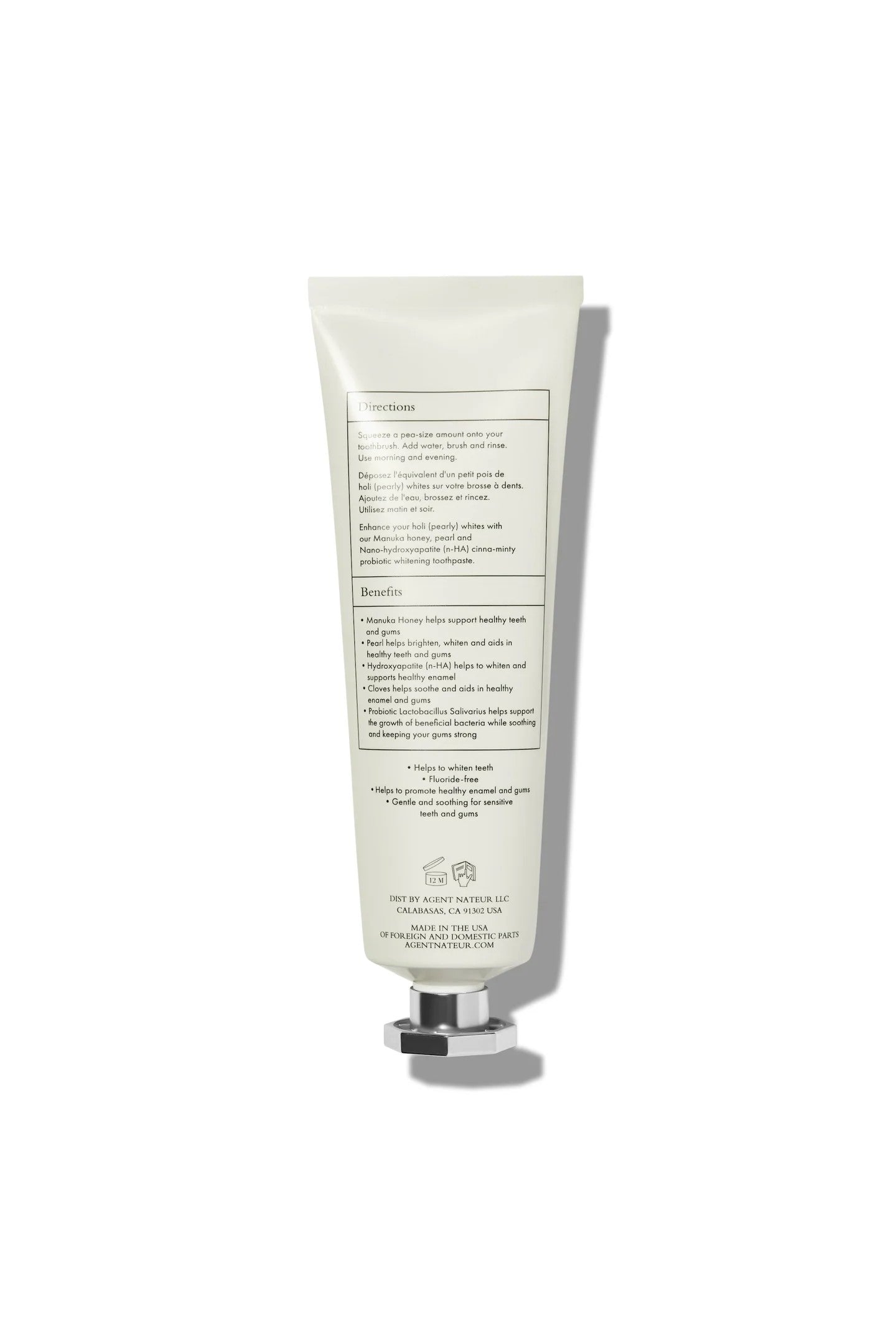 Holi (Pearly) Whites Probiotic Whitening Toothpaste | AGENT NATEUR