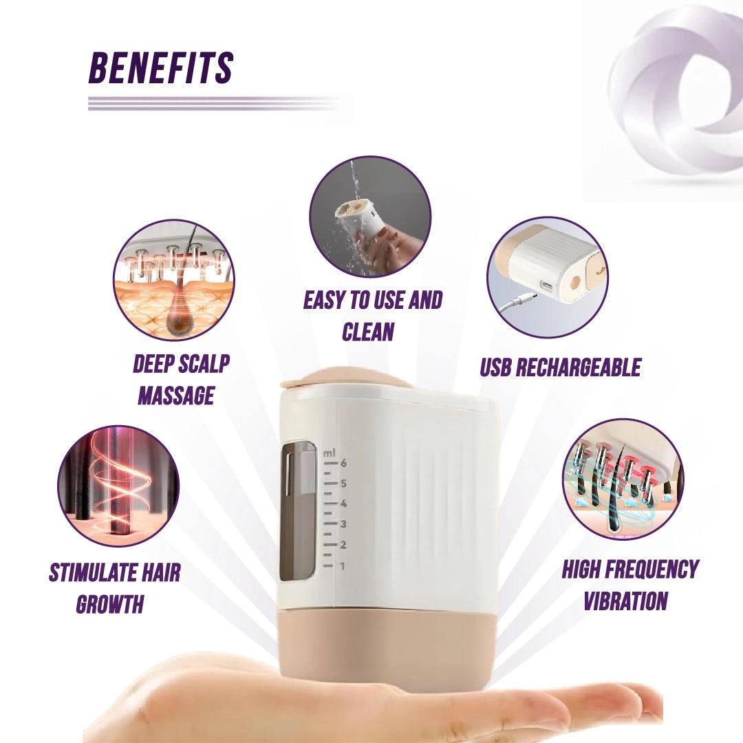Electric Oil Applicator and Vibration Scalp Massager | ETERUS