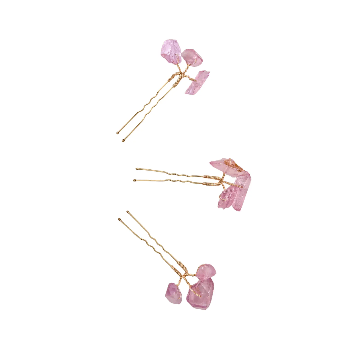 SPARKLING LILAC | Pink Trio Quartz Pin Set