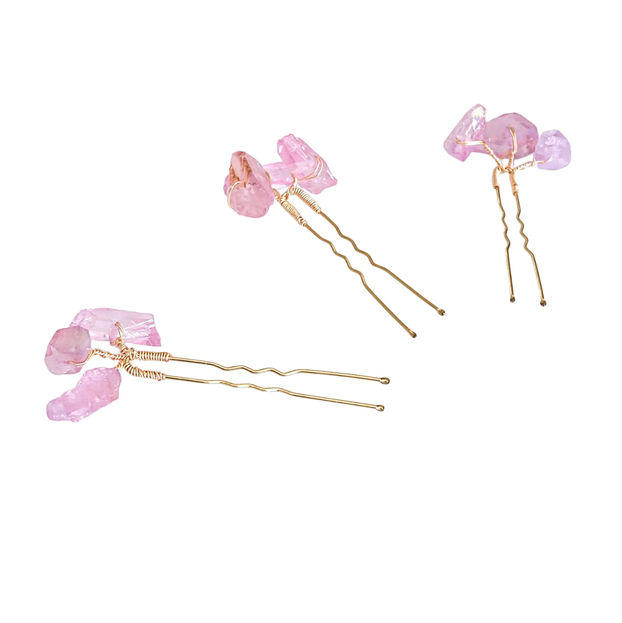 SPARKLING LILAC | Pink Trio Quartz Pin Set