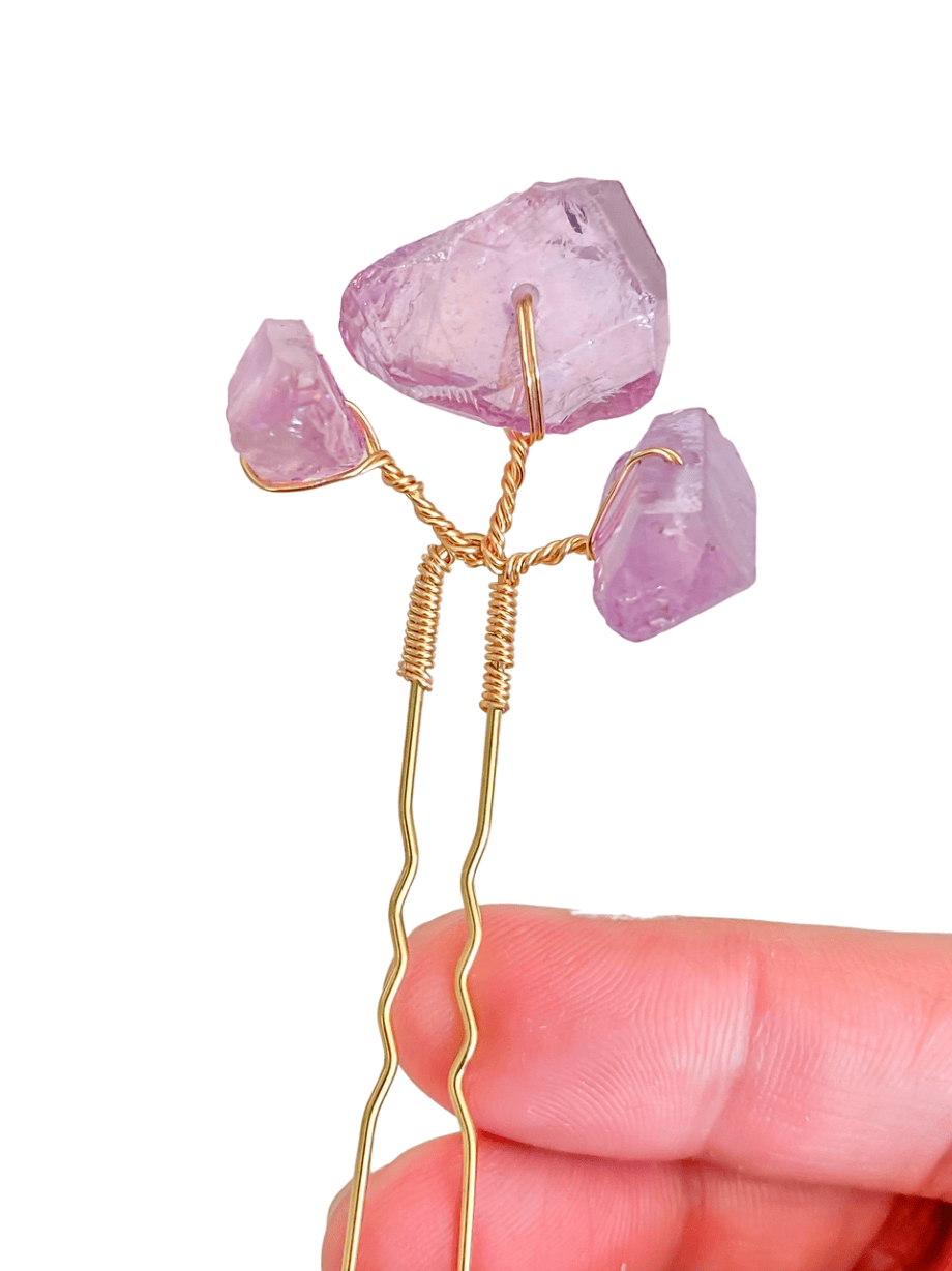 SPARKLING LILAC | Pink Trio Quartz Pin Set