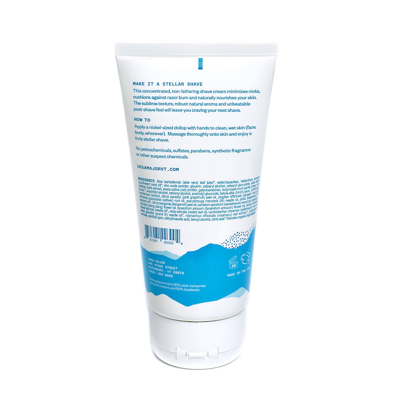 Ursa Major Stellar Shave Cream paraben free shaving cream Natural Shaving Cream.Back