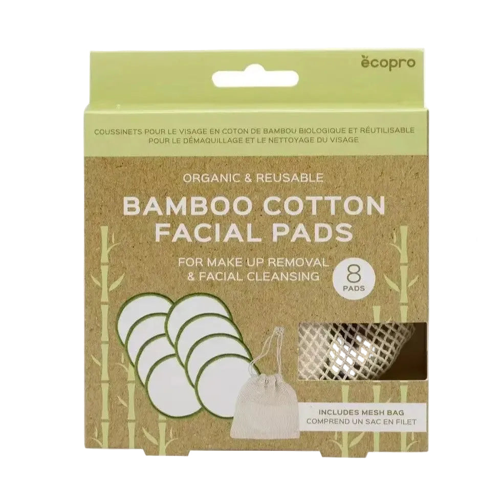 Bamboo Cotton Facial Pad (Organic & Reusable) 8pcs/pk | LINDO