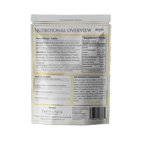 Shilajit Tablets - Meru | HERMETICA