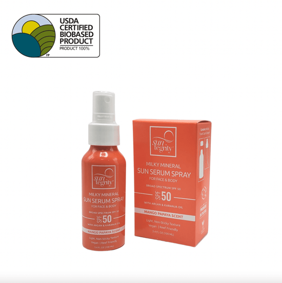 Milky Mineral Sun Serum Spray, Broad Spectrum SPF 50 | SUNTEGRITY