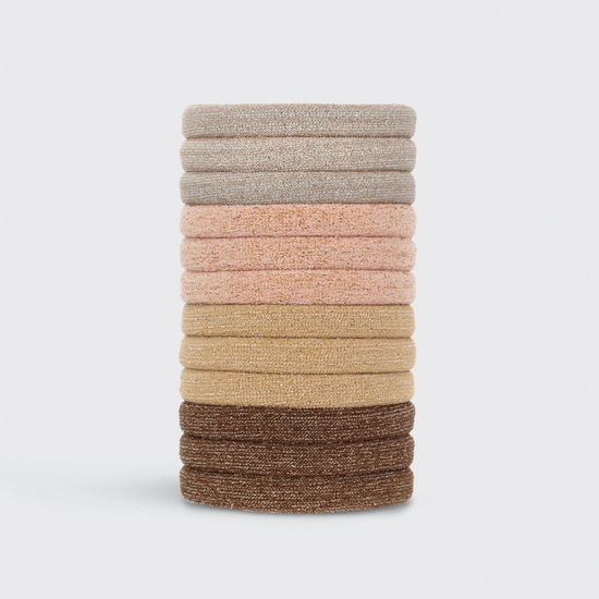 Recycled Nylon Glitter Hair Elastics | KITSCH