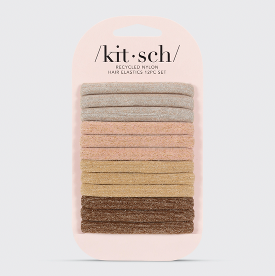 Recycled Nylon Glitter Hair Elastics | KITSCH
