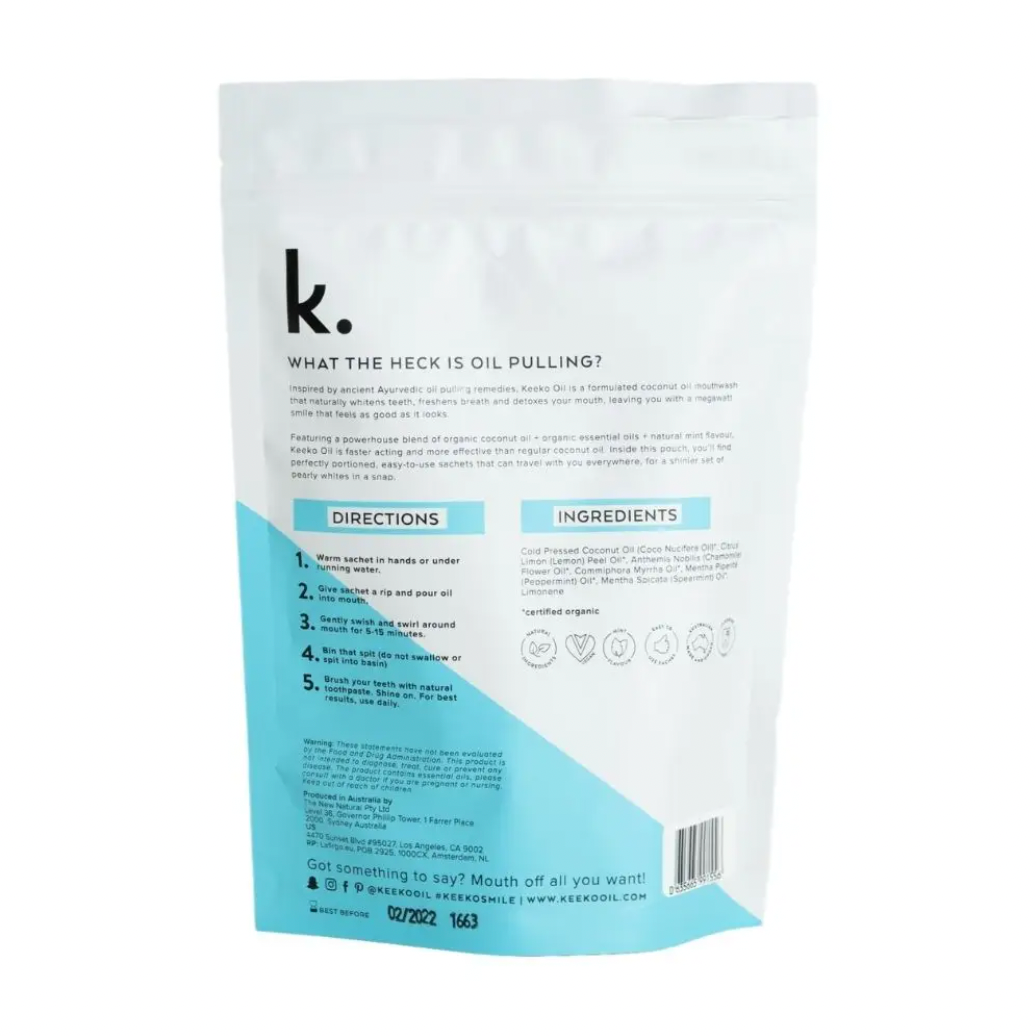 Morning Mint Oil Pulling Sachets | KEEKO