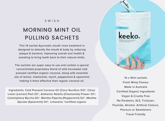 Morning Mint Oil Pulling Sachets | KEEKO
