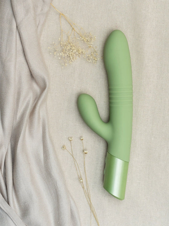 Yarrow Thrusting Rabbit Vibrating Dildo | THE NATURAL LOVE COMPANY