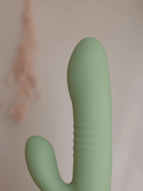 Yarrow Thrusting Rabbit Vibrating Dildo | THE NATURAL LOVE COMPANY