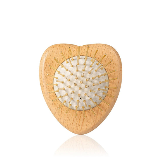 Gua Sha Hair & Scalp Brush Love Heart Wooden Edition | SNOW FOX SKINCARE