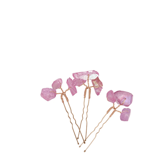 SPARKLING LILAC | Pink Trio Quartz Pin Set