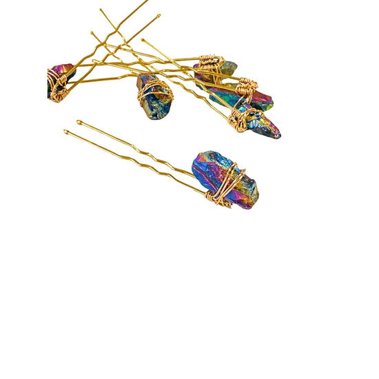 SPARKLING LILAC | Quartz Hair Pin Set